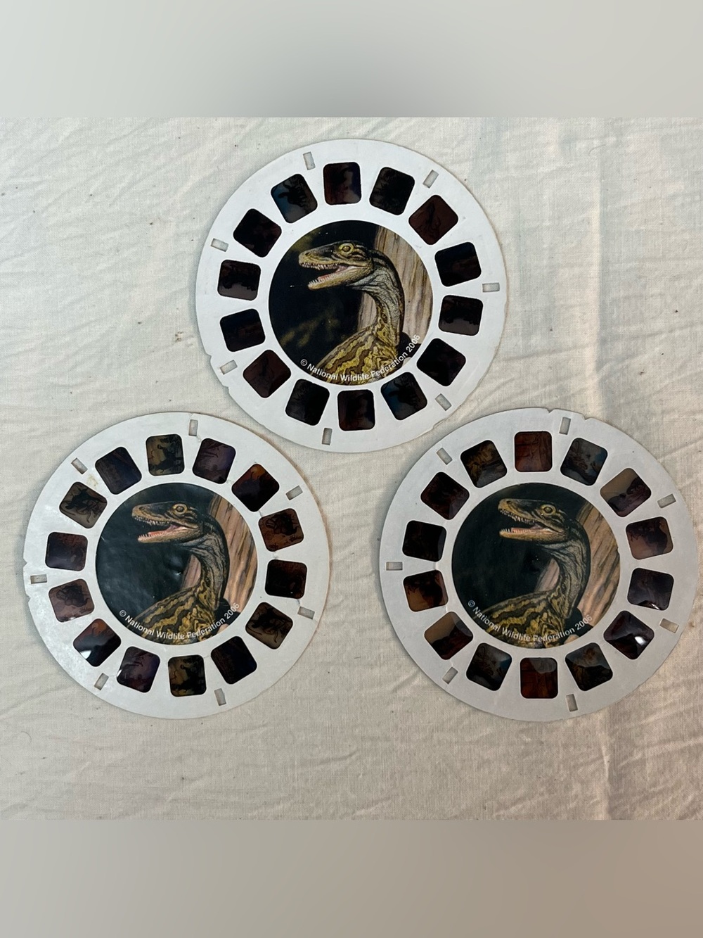View-Master Look & Learn Dinosaurs 3d 3 Reels Set NWF National Wildlife